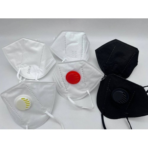 Респираторы KN95 чёрные с клапаном в Иркутске